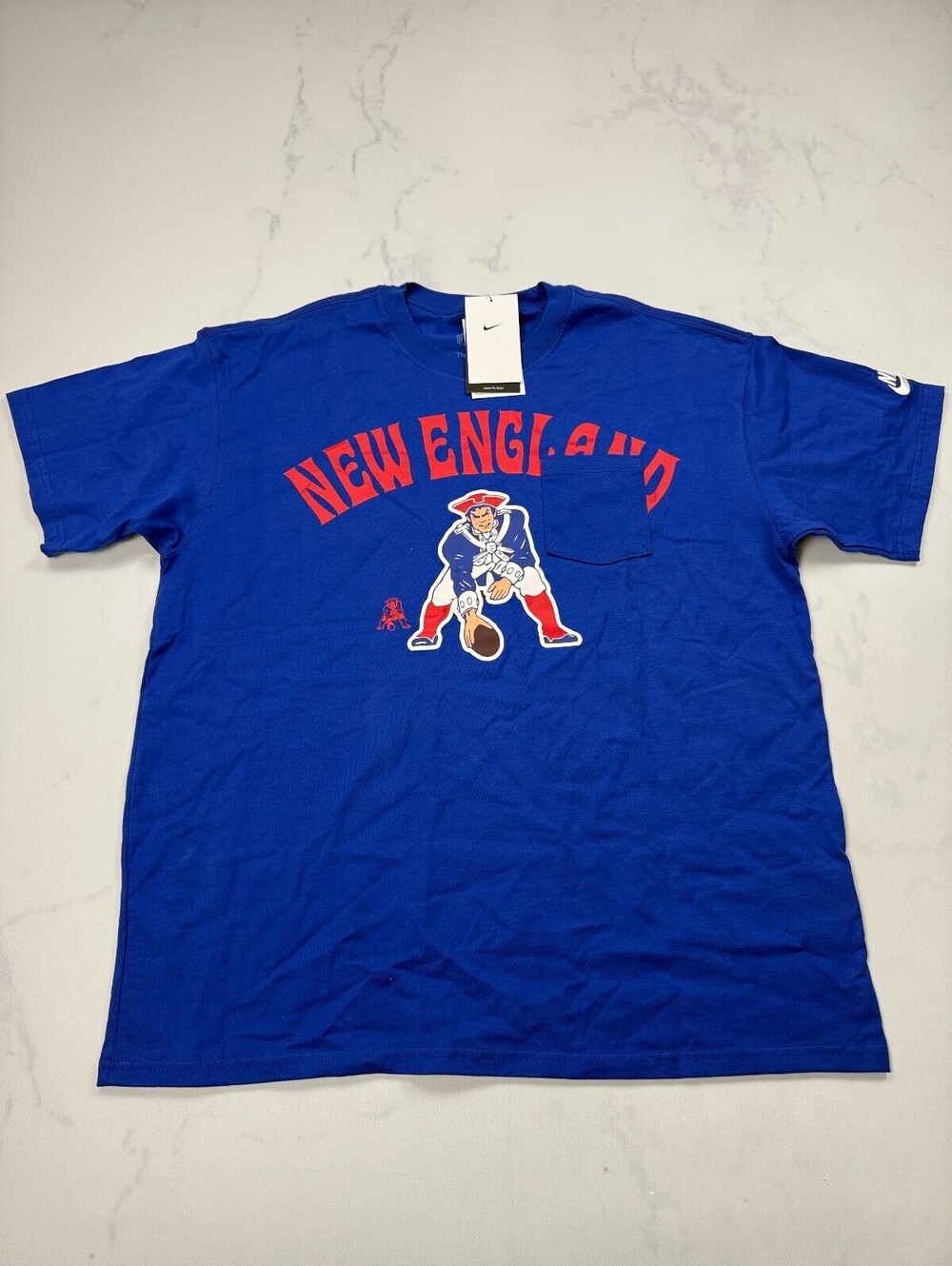 Nike New England T Shirt Royal Blue Modern Collegiate - Mens Large
